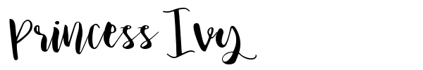 Princess Ivy font preview